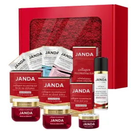 janda-zestaw-collagen-reconstructor-kremy-maski-zmarszczki-pudelko-prezent