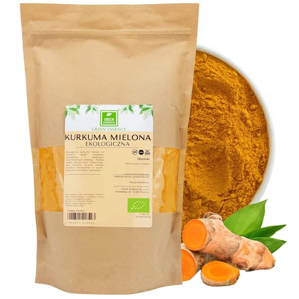 Kurkuma Mielona JAKOŚĆ BIO 1kg Naturalna Aromatyczna Przyprawa BEZ CHEMII
