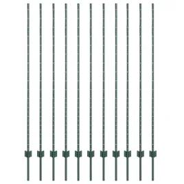 slupek-ogrodzeniowy-11-szt-zielony-160-cm-stal