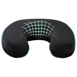 ergonomiczna-poduszka-podrozna-z-aksamitu-i-pianki-pamieciowej-czarna