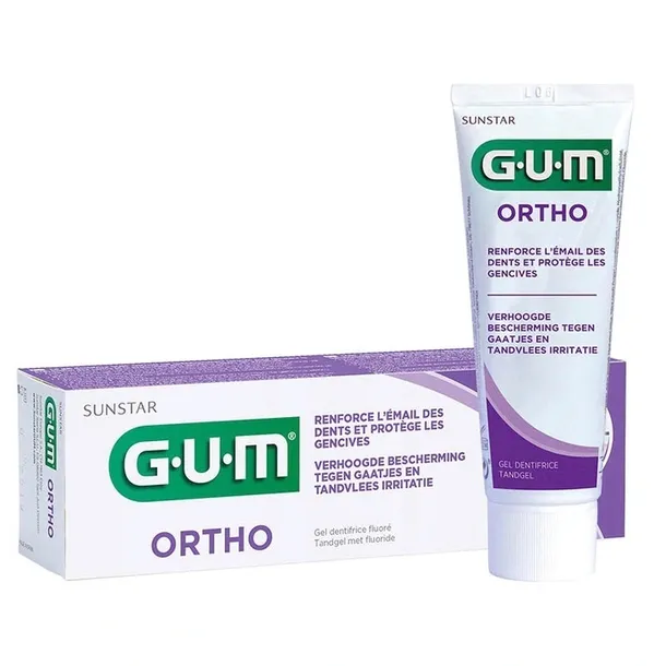 GUM Pasta do zębów Ortho dla noszących aparaty ortodontyczne - 75ml