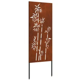 ekran-prywatnosci-stalowy-z-dekoracyjnymi-wstawkami-rdzawy-50x17x140-cm