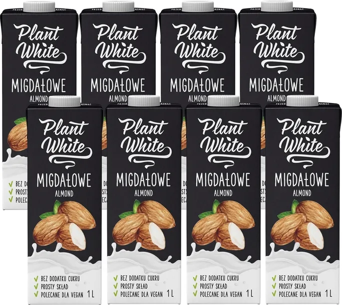 NAPÓJ MIGDAŁOWY BEZ CUKRU 8x1L mleko migdałowe roślinne almond vegan