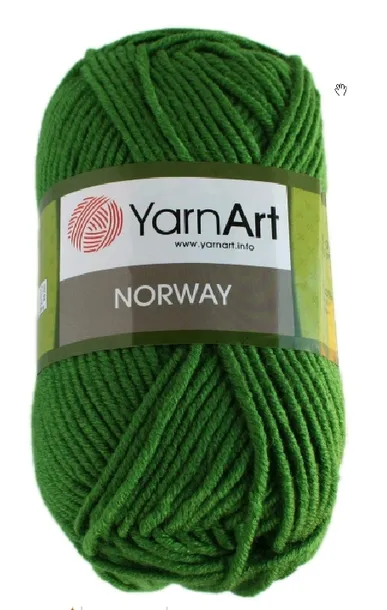 100g włóczka gruby akryl YarnArt Norway zielony 248
