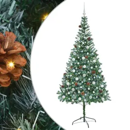 nowoczesna-stozkowa-choinka-dekoracyjna-z-lampkami-led-zielona-210-cm