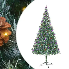 dekoracyjna-choinka-stozkowa-z-lampkami-led-zielona-210-cm-z-pvc-i-stali