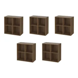 5-szt-szafka-z-4-przegrodami-brazowa-orzechowa-70x35x70-cm