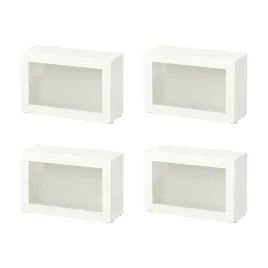 4-szt-besta-witryna-bialy-sindvik-biale-szklo-przezroczyste-60x22x38-cm