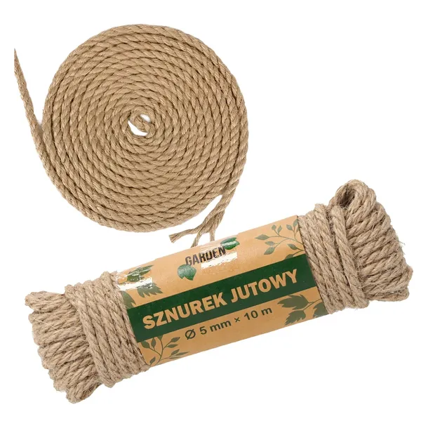 Sznurek Jutowy Ogrodowy 5MM 10M Drapak Do Pakowania DIY Sznur Naturalny