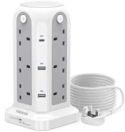 youdian-tower-extension-lead-12-gniazd-usb-listwa-zasilajaca-2m