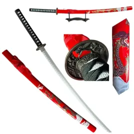 miecz-katana-ostrze-bambusowe-czerwony-smok-z-pochwa-i-stojakiem-hk1137wd