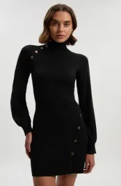 czarna-dzianinowa-sukienka-mini-z-ozdobnymi-napami-karen-millen-xs