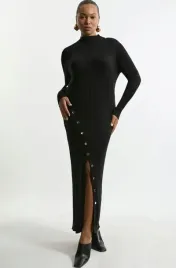 elegancka-czarna-sukienka-z-guzikami-karen-millen-xl