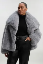 szare-futro-z-dlugim-rekawem-karen-millen-4xl
