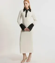 kremowa-dopasowana-koszulowa-sukienka-midi-karen-millen-xs