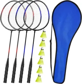 badminton-komplet-4-rakiety-lotki-solidny-pokrowiec-lotki-do-gry-rakietki