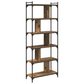polka-na-ksiazki-stare-drewno-76-x-32-x-192-cm