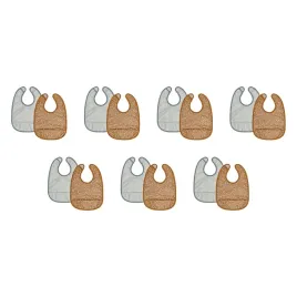 7-szt-sliniak-dla-dzieci-ciemnozolty-bialy-2-sztuki-bawelna