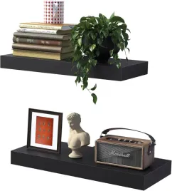bontec-drewniane-polki-plywajace-zestaw-2-sztuk-40-cm-czarny