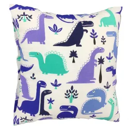poszewka-bawelniana-50x60-biala-dinozaury-niebieskie-szafirowe-turkusowe