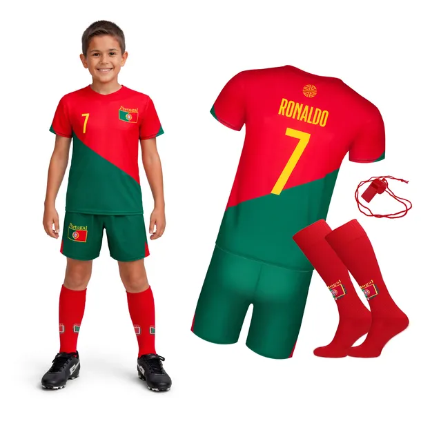 Strój Piłkarski getry RONALDO 7 Portugalia rozmiar 116