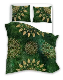 posciel-satynowa-160x200-nobile-zielona-zlota-mandala-faro