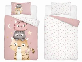 posciel-dziecieca-90x120-do-lozeczka-z-kotkami-pudrowy-roz-sweet-dreams