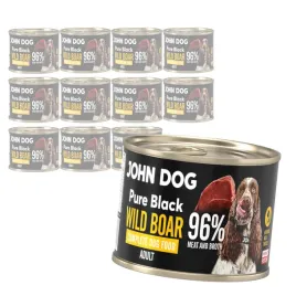 john-dog-pure-black-wild-boar-adult-12x200g-mokra-karma-dla-psa-z-dzikiem