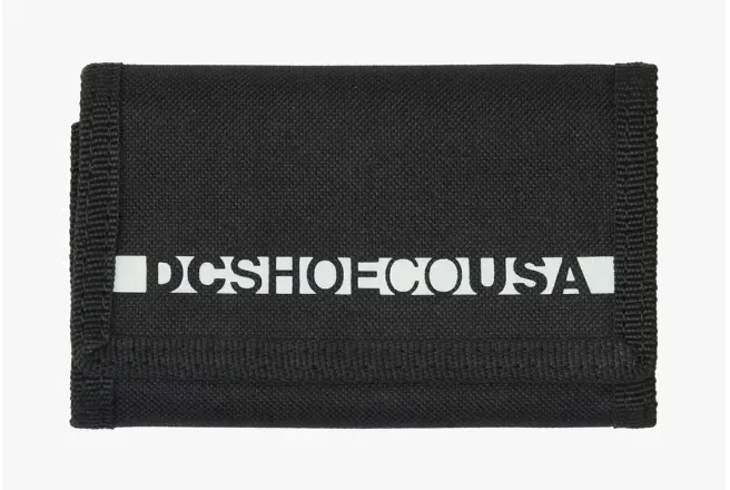 portfel-dc-ripstop-tri-fold-czarny-maly-material-stan-nowy