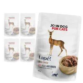 john-dog-for-cats-lape-5x100g-monobialkowa-mokra-karma-dla-kota-z-sarna