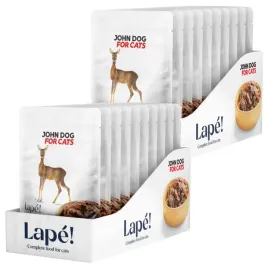 john-dog-for-cats-lape-20x100g-monobialkowa-mokra-karma-dla-kota-z-sarna