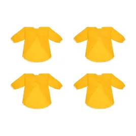 4-szt-fartuch-dla-dzieci-z-dlugimi-rekawami-zolty-mala