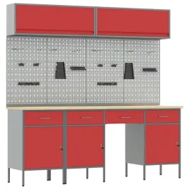 stol-warsztatowy-10-szt-czerwony-200-x-55-x-200-cm-stal