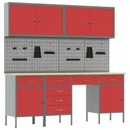 stol-warsztatowy-10-szt-czerwony-200-x-55-x-200-cm-stal