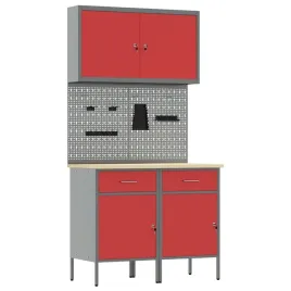 stol-warsztatowy-5-szt-czerwony-100-x-55-x-200-cm-stal