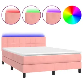 lozko-kontynentalne-z-materacem-led-rozowe-203-x-144-x-78-88-cm