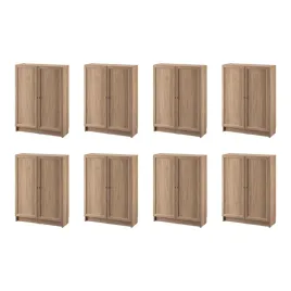 8-szt-regal-billy-oxberg-z-drzwiami-imitacja-debu-80x30x106-cm