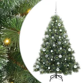 nowoczesna-stozkowa-choinka-z-lampkami-led-150-cm-zielona-z-dekoracjami