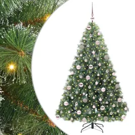 nowoczesna-stozkowa-dekoracja-swiateczna-z-lampkami-led-zielona-180-cm