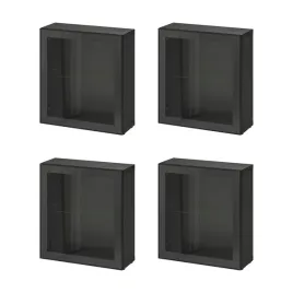 4-szt-besta-witryna-czarnybraz-z-przezroczystym-szklem-60x22x64-cm
