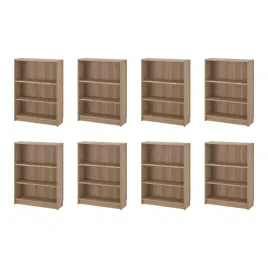 8-szt-regal-billy-imitacja-debu-80x28x106-cm-z-regulowanymi-polkami