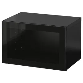 besta-witryna-czarnybraz-glassvik-czarne-przezroczyste-szklo-60x42x38-cm