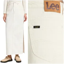 lee-side-slit-maxi-skirt-dluga-biala-jeansowa-spodnica-rozciecie-z-boku-w28