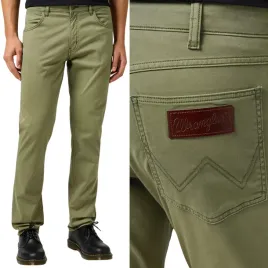 wrangler-greensboro-dusty-olive-proste-zielone-spodnie-materialowe-w42-l32