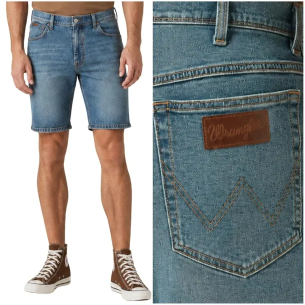 Wrangler Texas SHORTS Midnight Haze krótkie spodenki jeansowe szorty W36