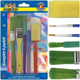 pedzel-artystyczny-5-sztuk-plaski-okragly-plastikowy-uchwyt-gabka-flamingo