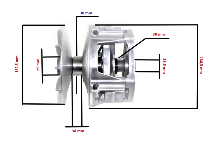 SPRZĘGŁO NAPĘDOWE POWER FORCE WARIATOR POLARIS 500 (OEM 1321976)  SOT00012