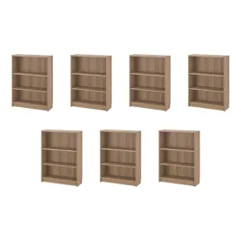 7-szt-regal-billy-imitacja-debu-80x28x106-cm-z-regulowanymi-polkami