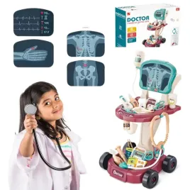 wozek-lekarski-stolik-monitor-ekg-duzy-zestaw-malego-lekarza-doktora