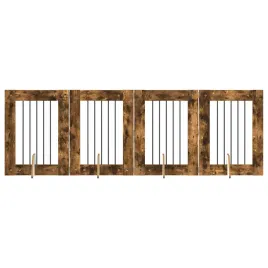 bramka-dla-psow-z-podporkami-4-szt-dab-wedzony-60-x-80-cm